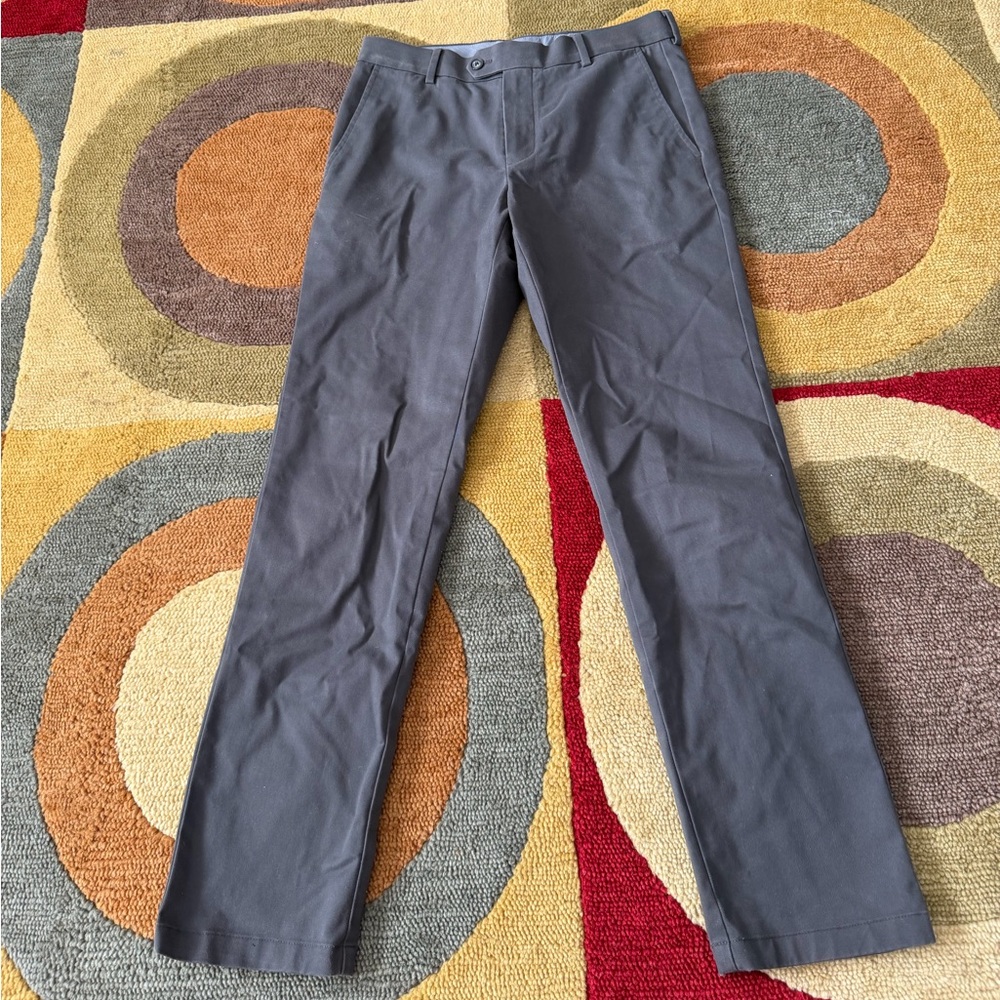 Charles Trywhitt Slim Fit Non-Iron Grey Chinos Chino Pants Men’s Size 30W / 31L
